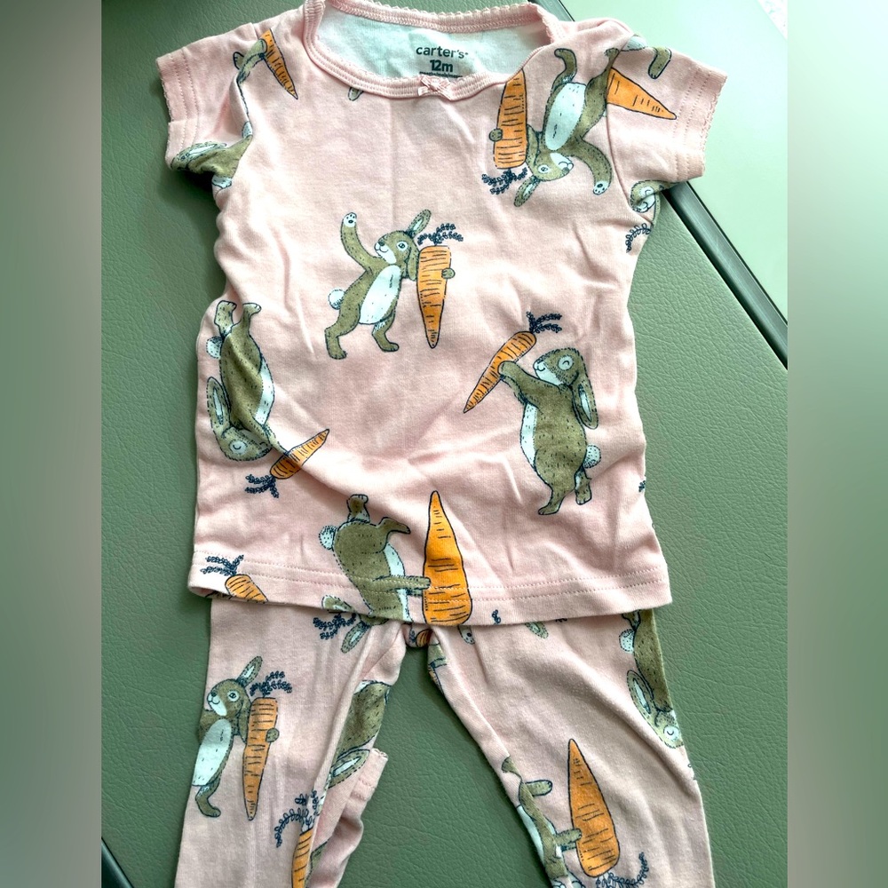 Carters, two piece pajama set size 12 months gently worn.